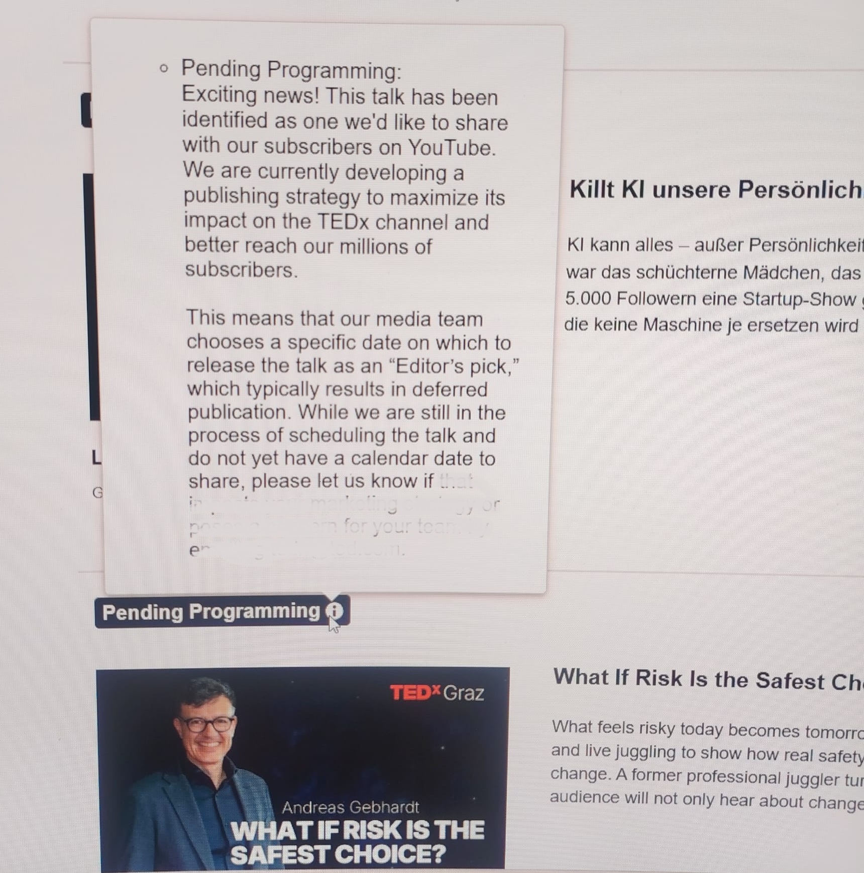 Andreas Gebhardt Editor's Pick Info